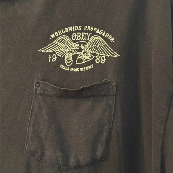 Obey Black Short Sleeve Tee with Graphic - Picture 3 of 6